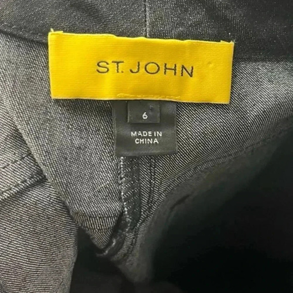 St. John Dark Gray Straight Leg High Rise Jeans 6 - Picture 5 of 5